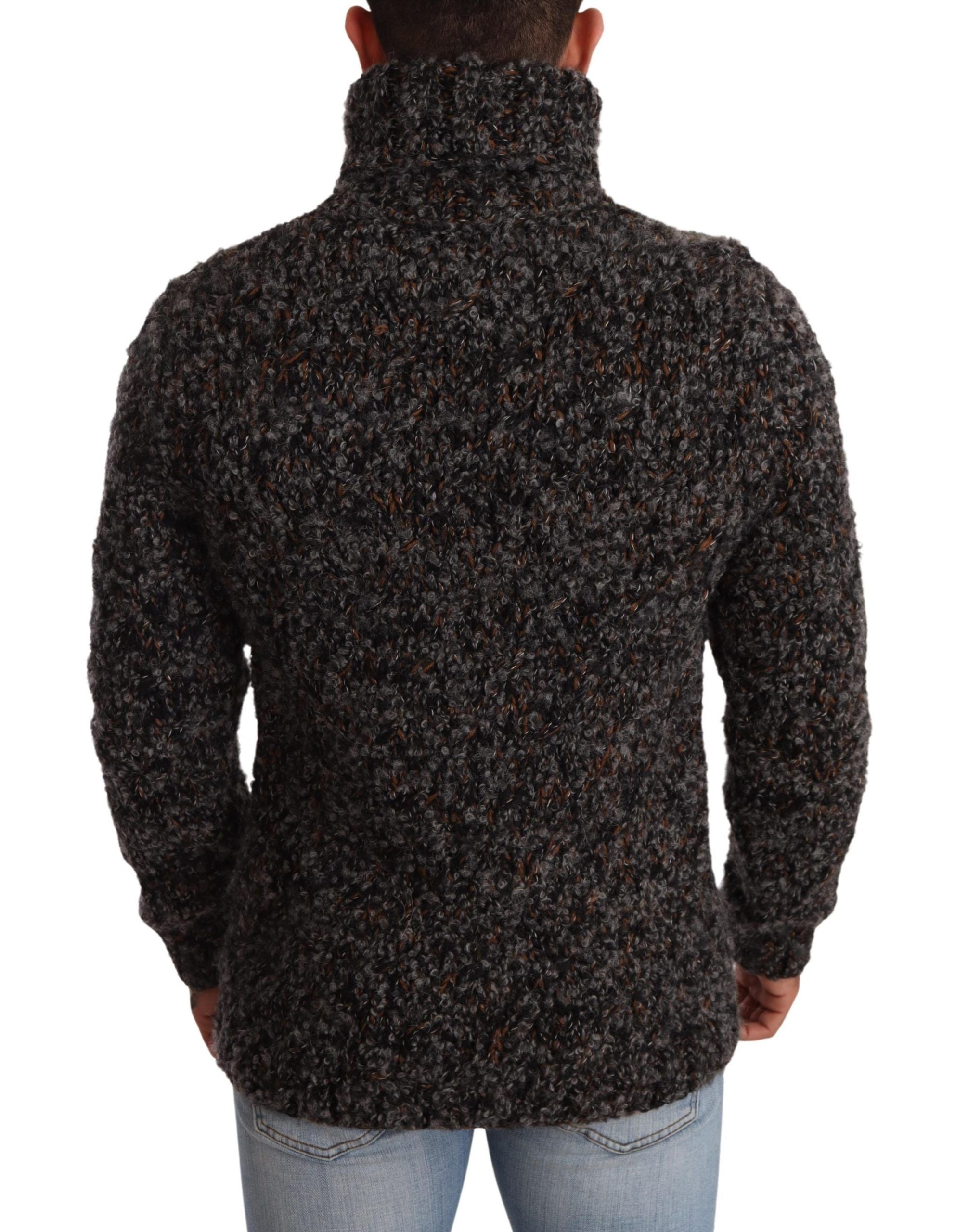 Elegant Speckled Turtleneck Wool-Blend Sweater - ventzia