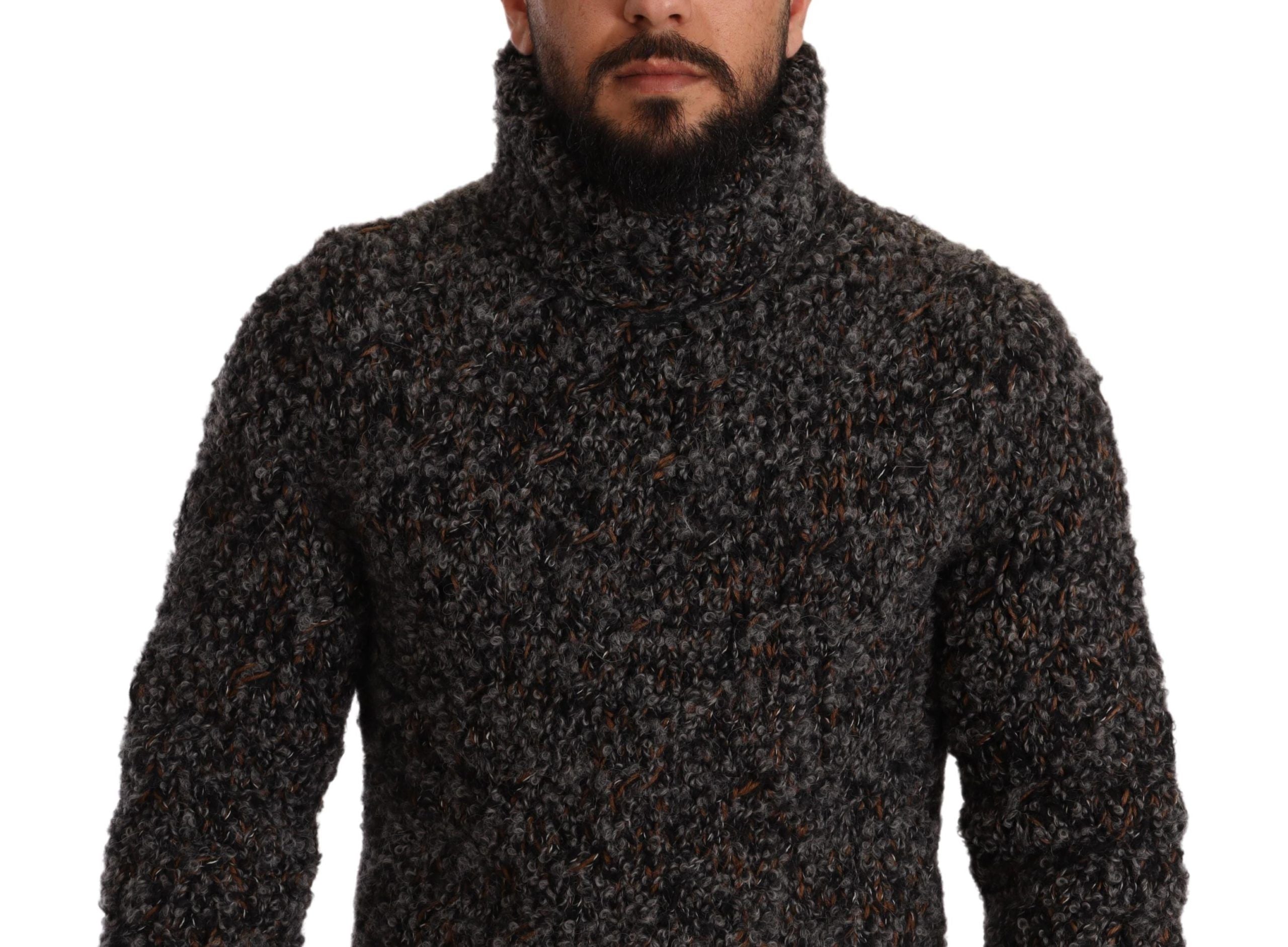 Elegant Speckled Turtleneck Wool-Blend Sweater - ventzia