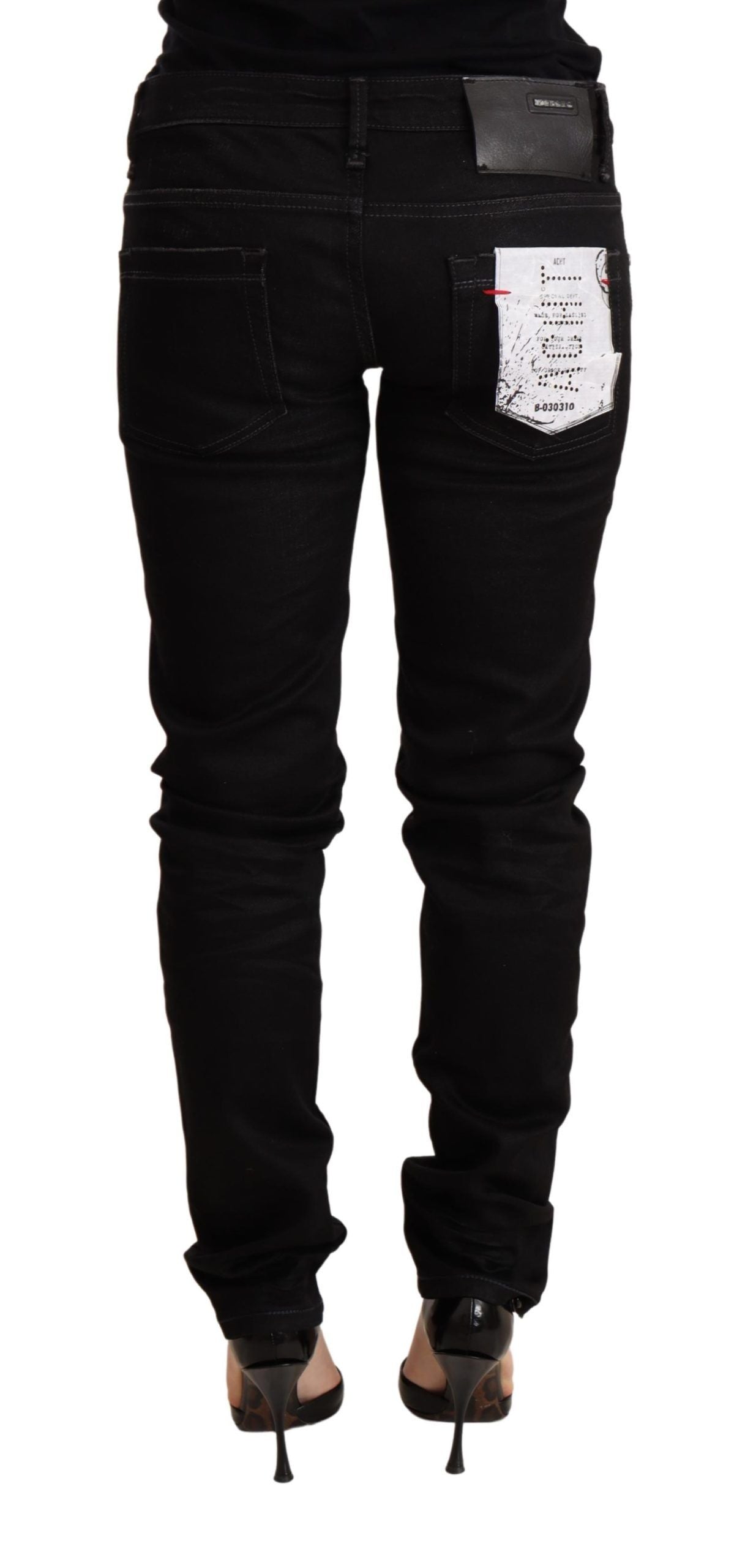 Sleek Black Wash Skinny Jeans - ventzia