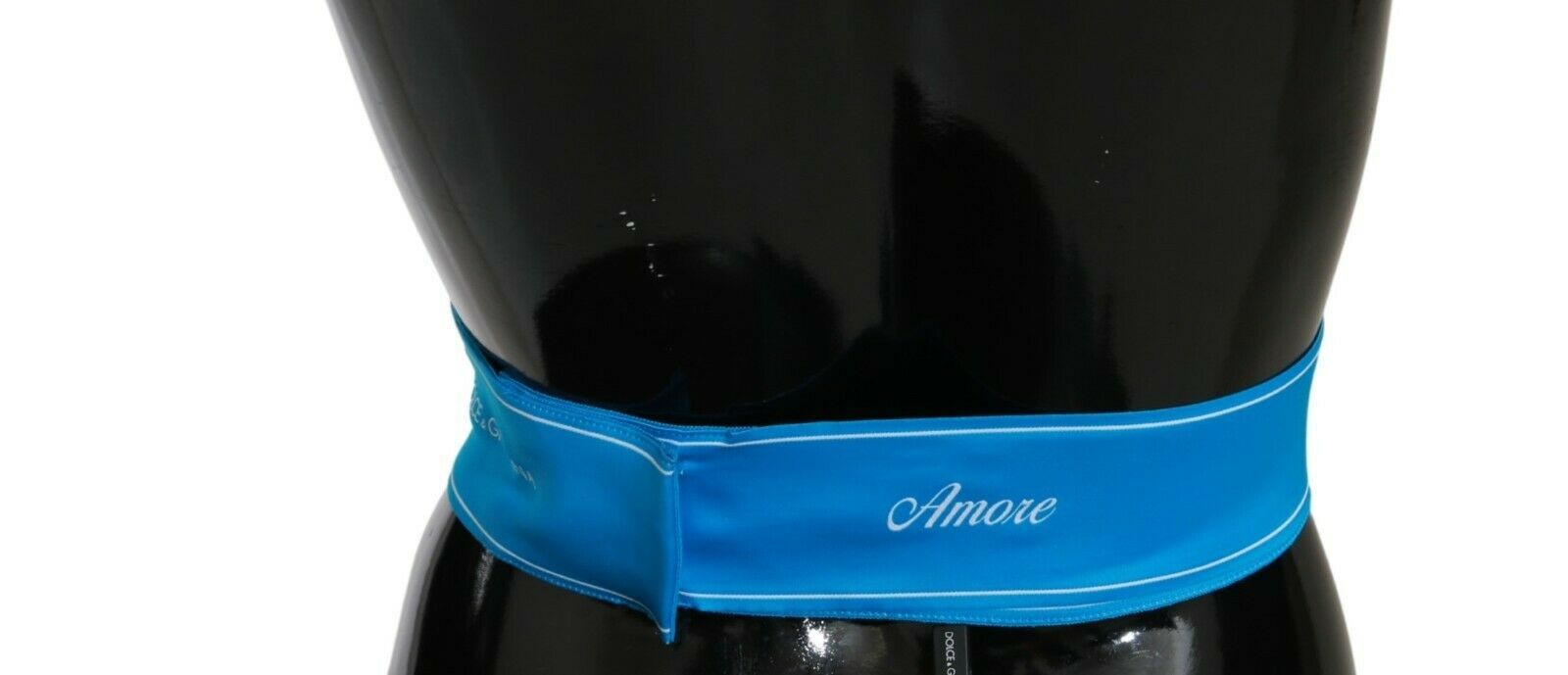Elegant Bow Snap Blue Waist Belt - ventzia