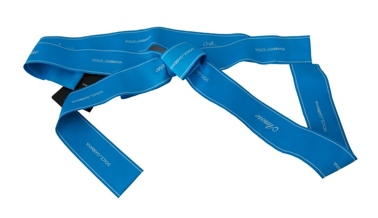 Elegant Bow Snap Blue Waist Belt - ventzia