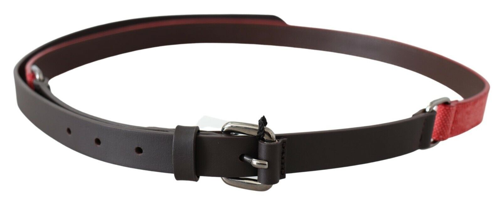 Elegant Red Brown Leather Fashion Belt - ventzia