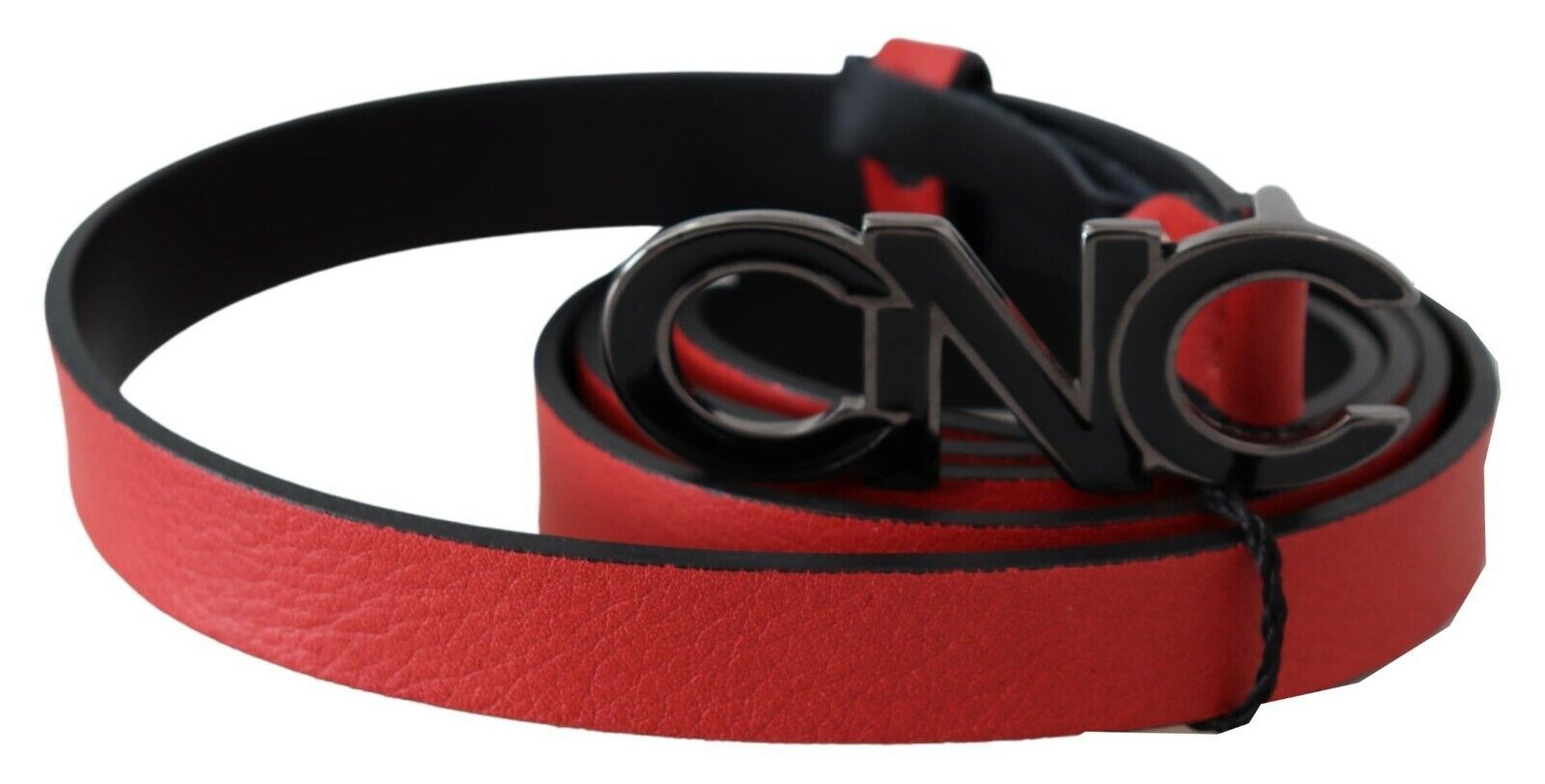 Elegant Red Leather Waist Belt - ventzia