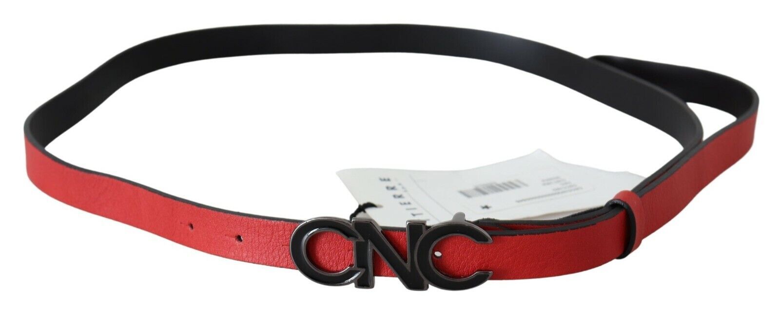 Elegant Red Leather Waist Belt - ventzia
