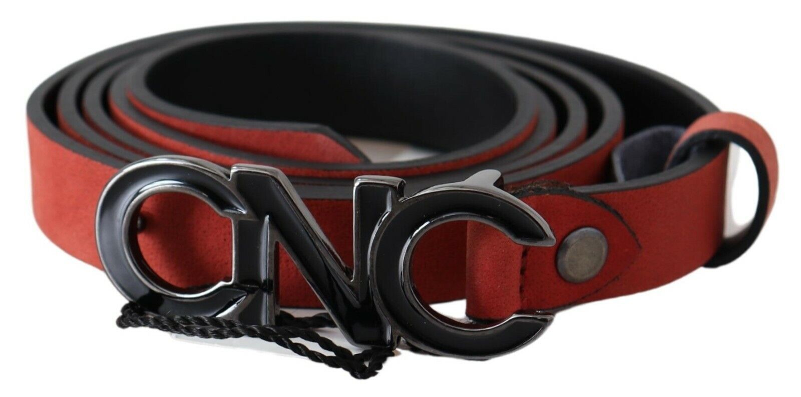 Elegant Blood Red Leather Belt - ventzia