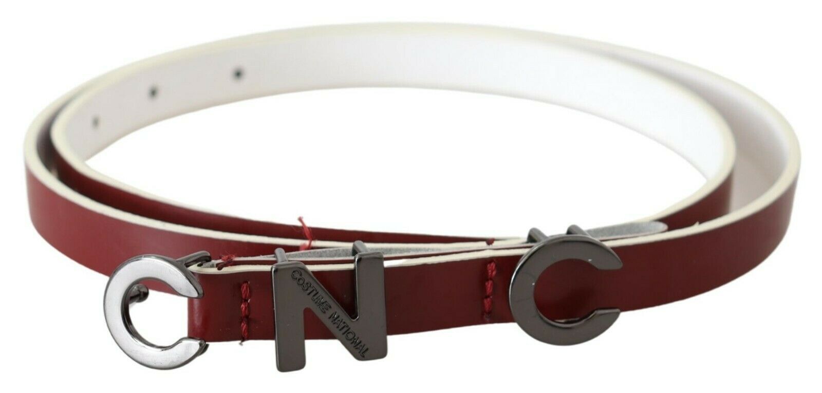 Chic Maroon Leather Fashion Belt - ventzia