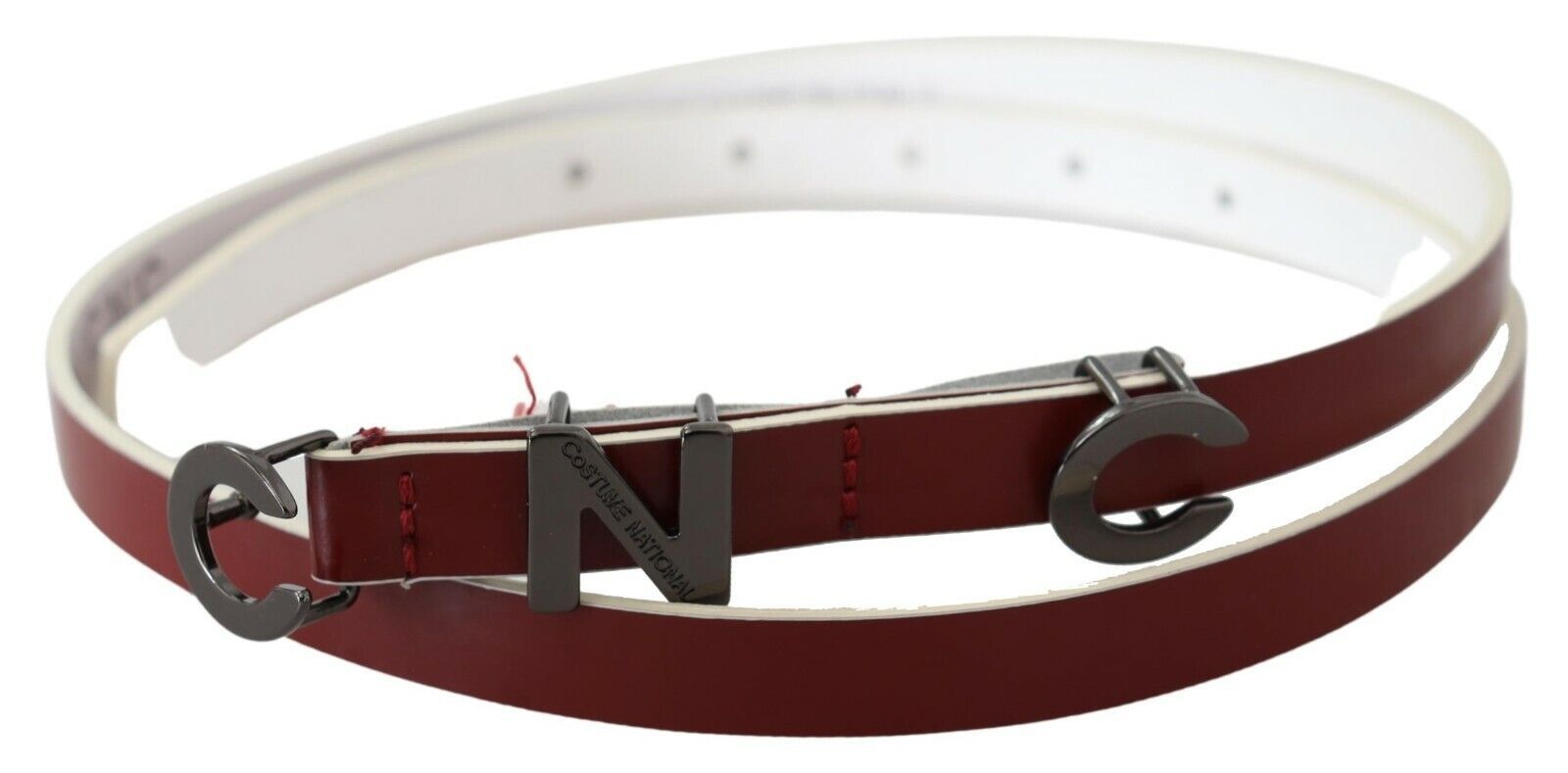 Chic Maroon Leather Fashion Belt - ventzia