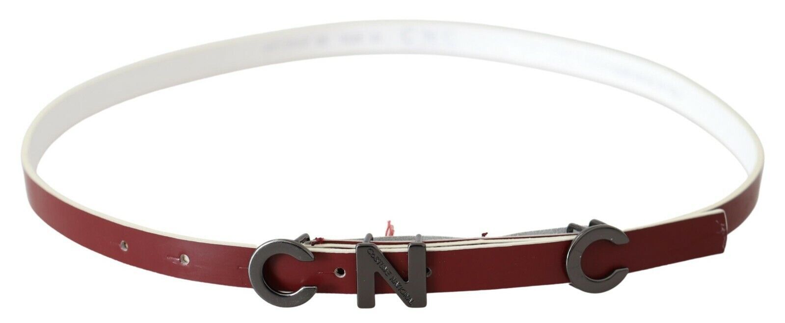 Chic Maroon Leather Fashion Belt - ventzia