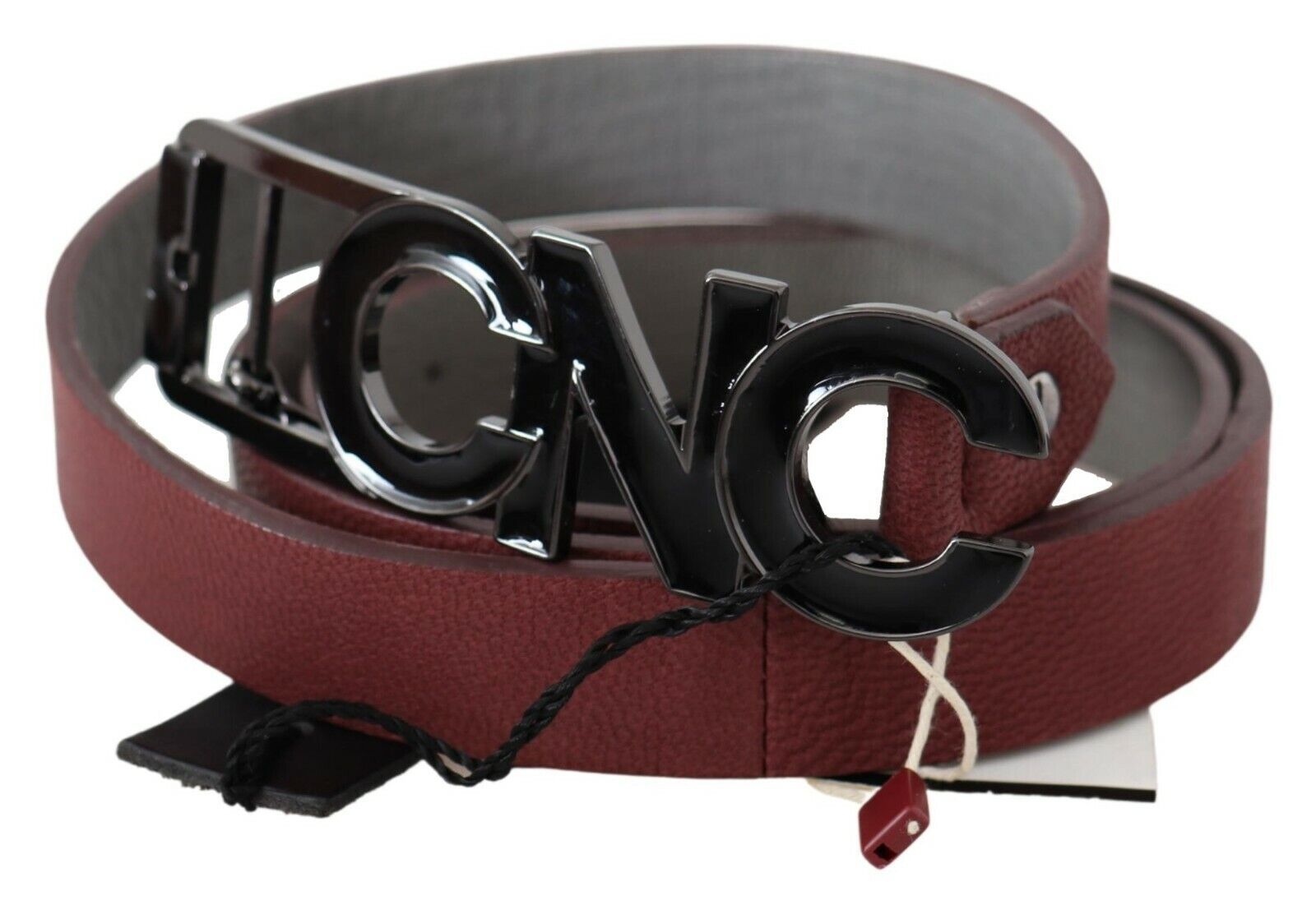 Elegant Maroon Leather Fashion Belt - ventzia
