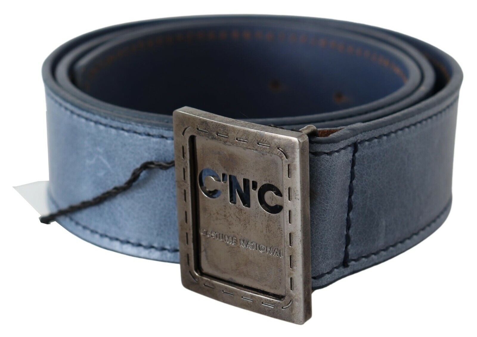 Elegant Blue Leather Fashion Belt - ventzia