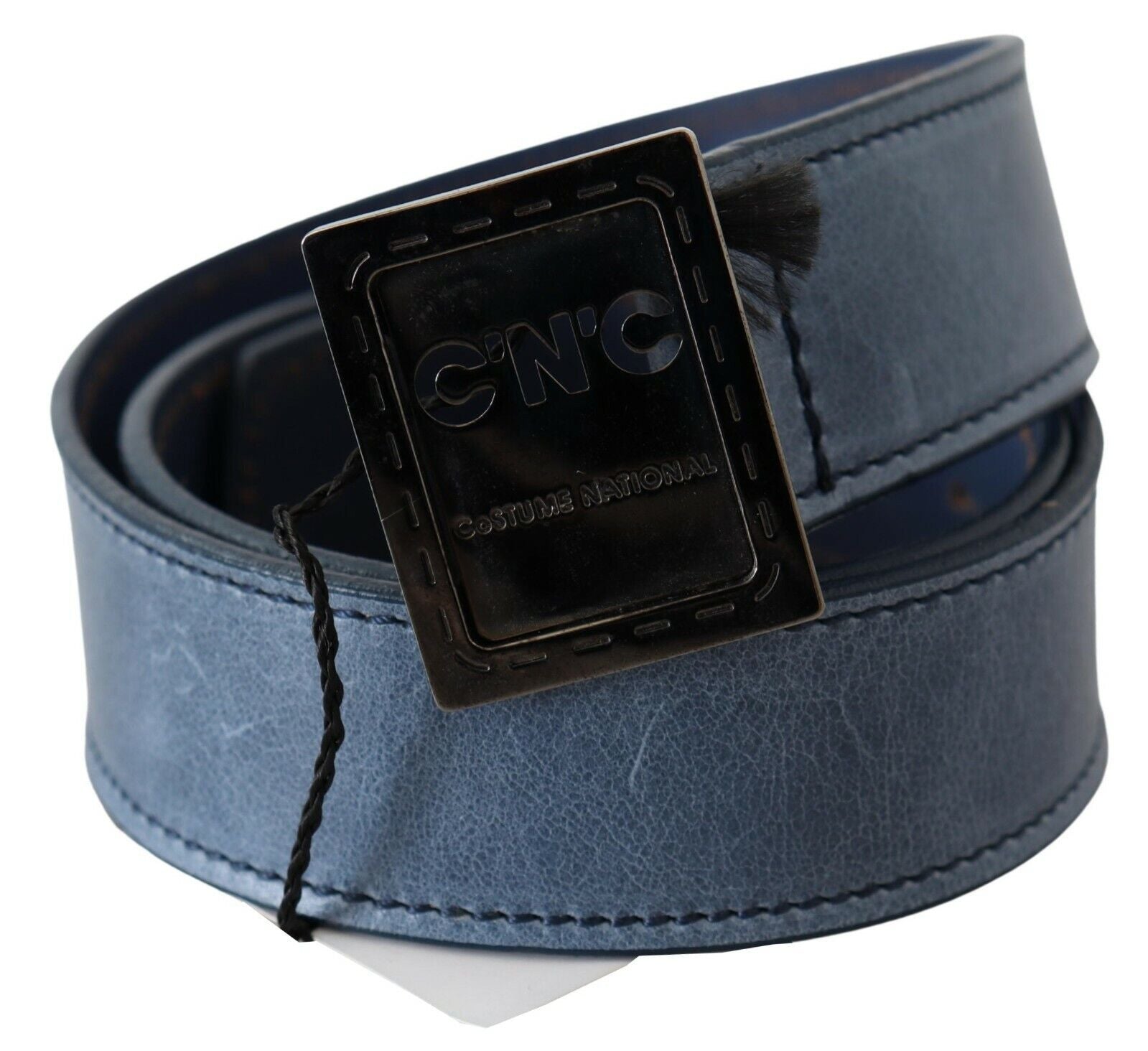Elegant Blue Leather Fashion Belt - ventzia
