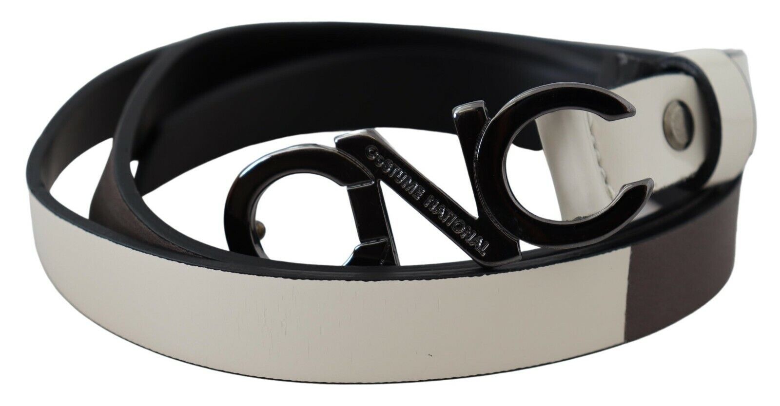 Elegant White Leather Fashion Belt - ventzia