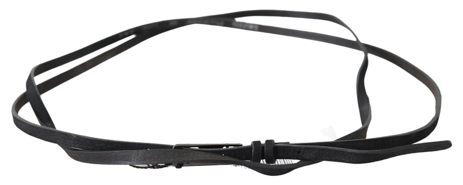 Elegant Black Leather Adjustable Belt - ventzia