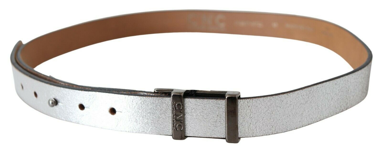 Elegant Silver Leather Fashion Belt - ventzia