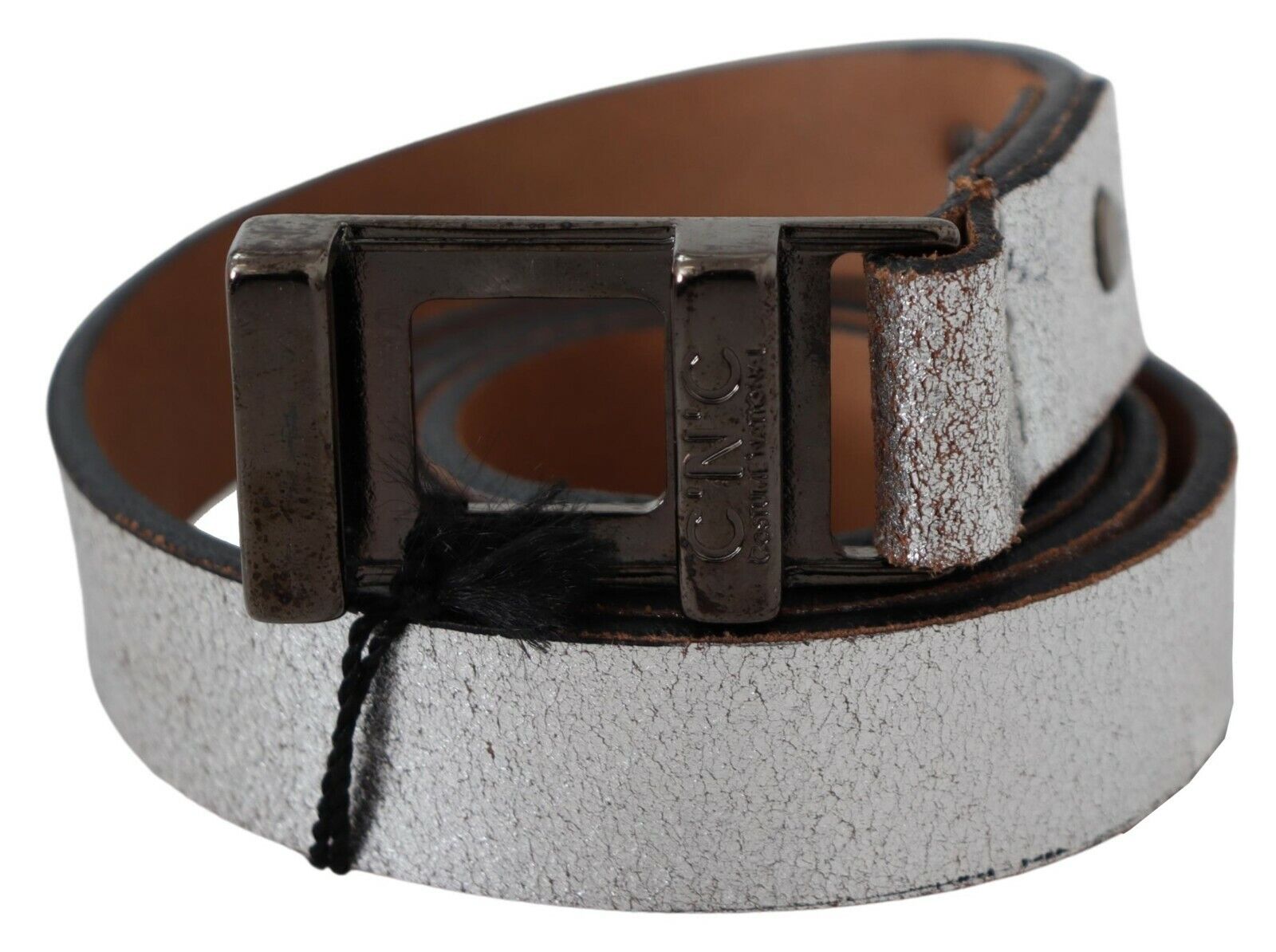 Elegant Silver Leather Fashion Belt - ventzia