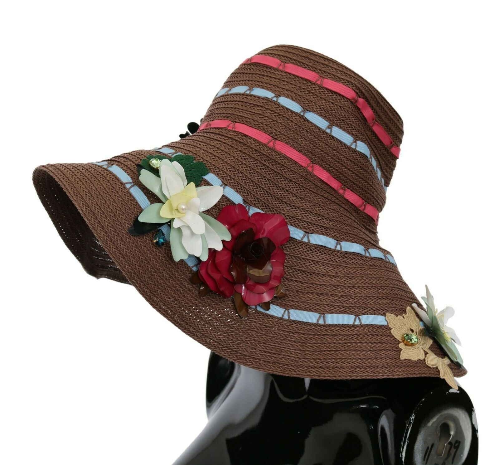 Elegant Floppy Floral Wide Brim Hat - ventzia