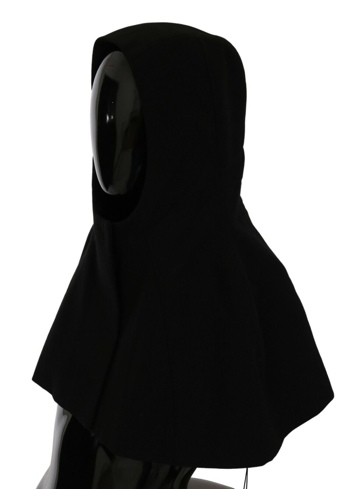 Elegant Black Hooded Scarf Wrap - ventzia