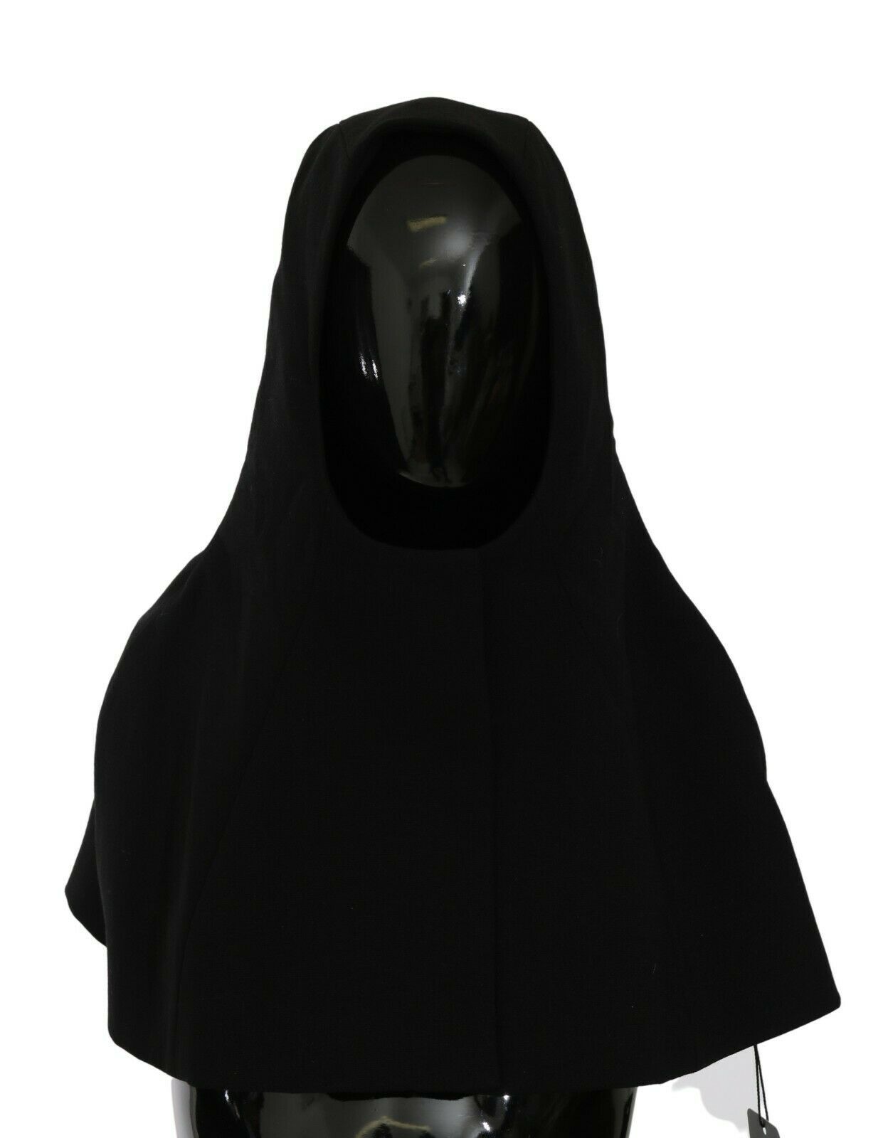 Elegant Black Hooded Scarf Wrap - ventzia