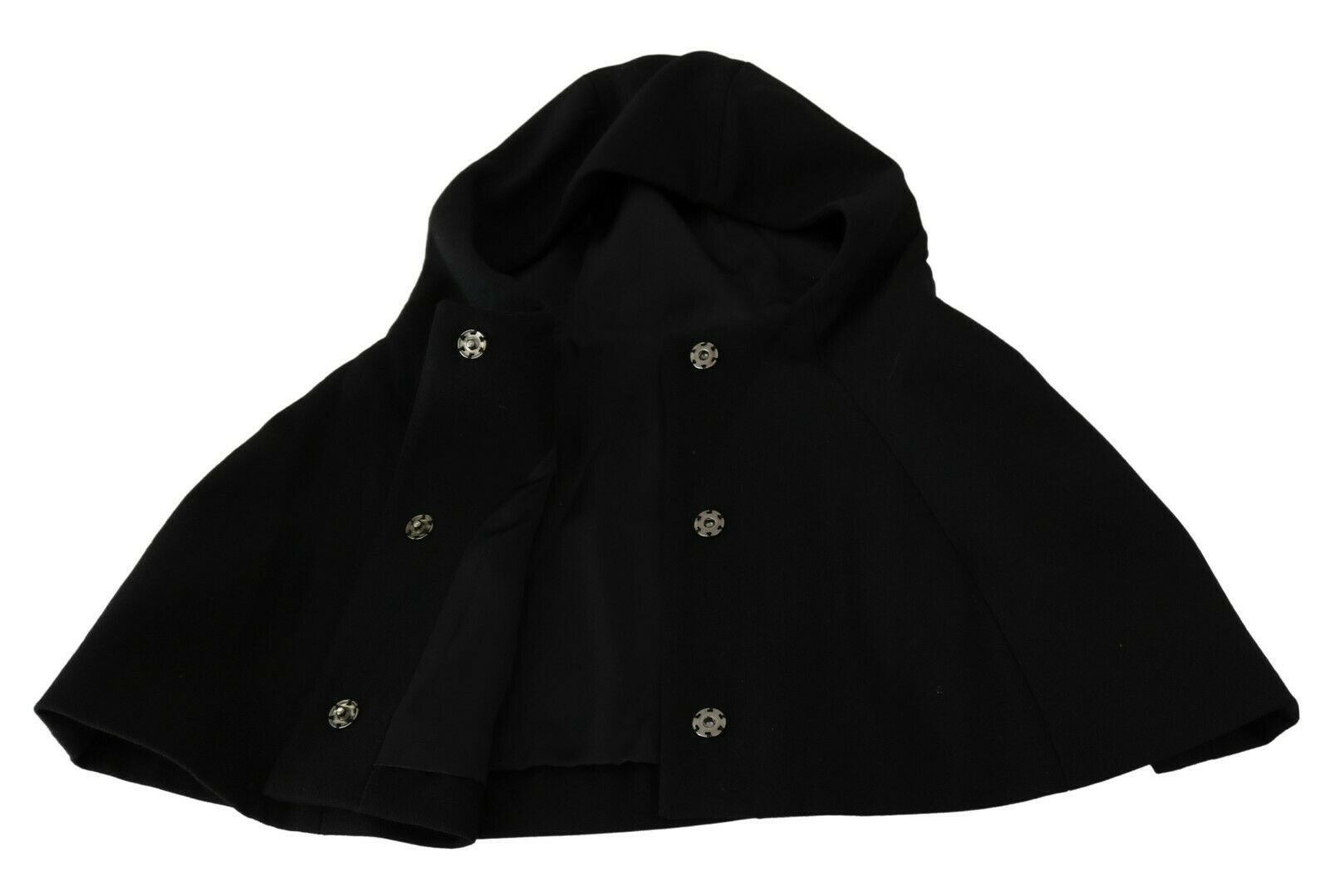 Elegant Black Hooded Scarf Wrap - ventzia