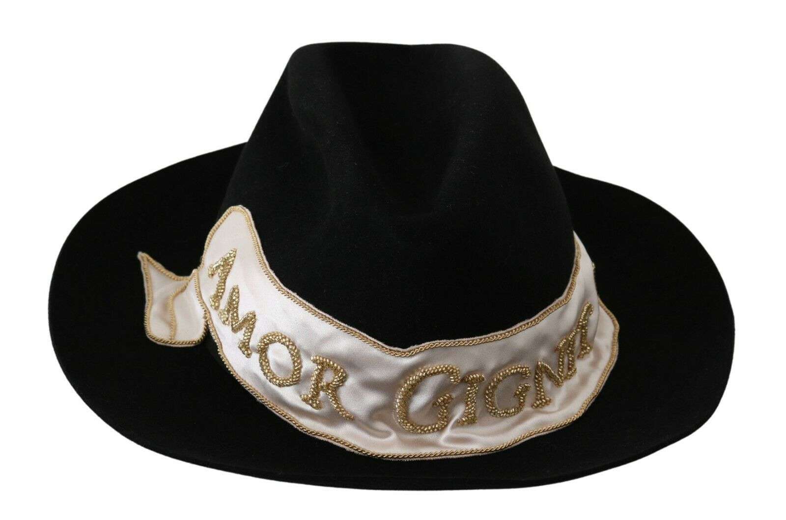 Elegant Black Lapin Wide Brim Panama Hat - ventzia