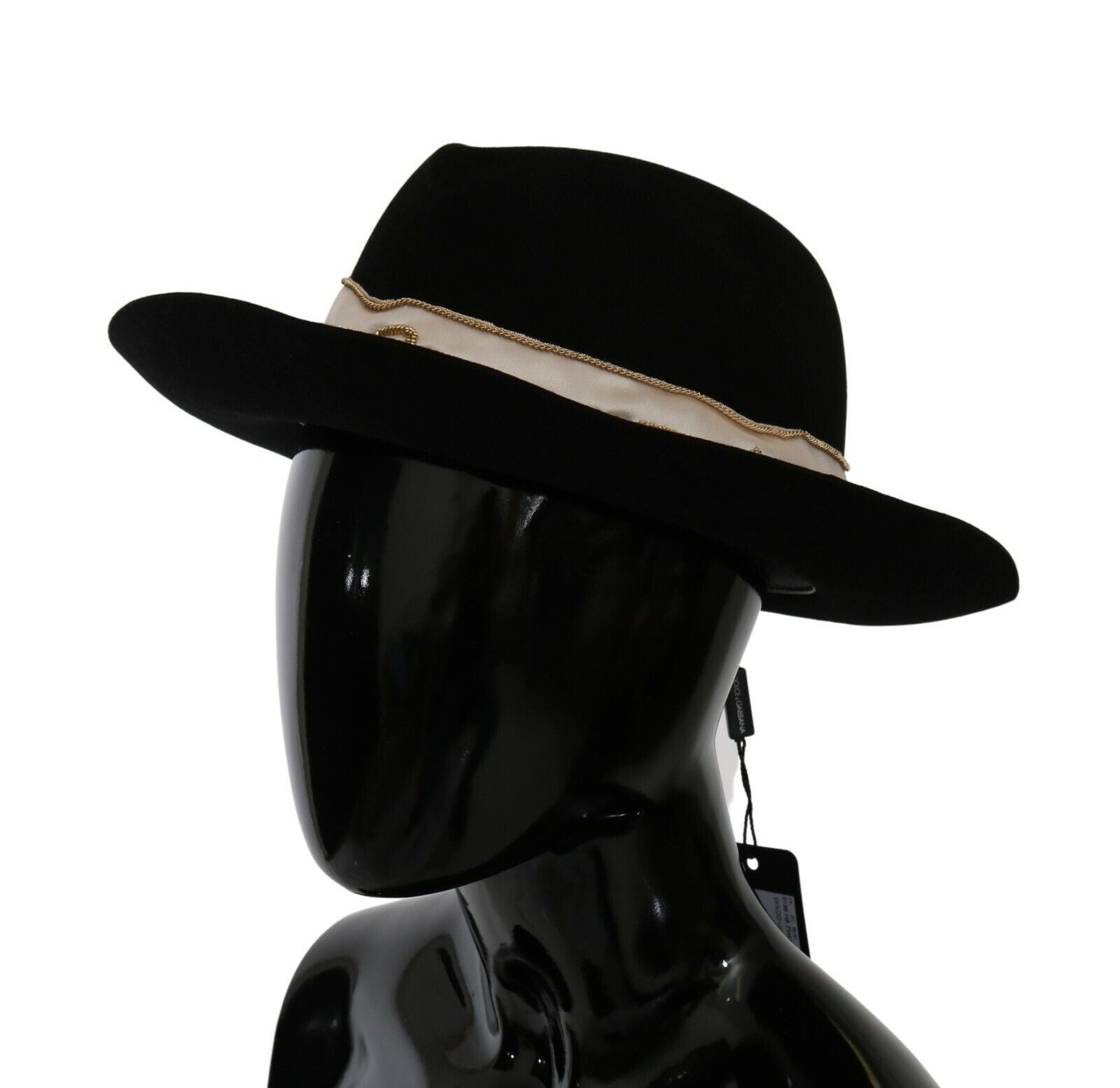 Elegant Black Lapin Wide Brim Panama Hat - ventzia