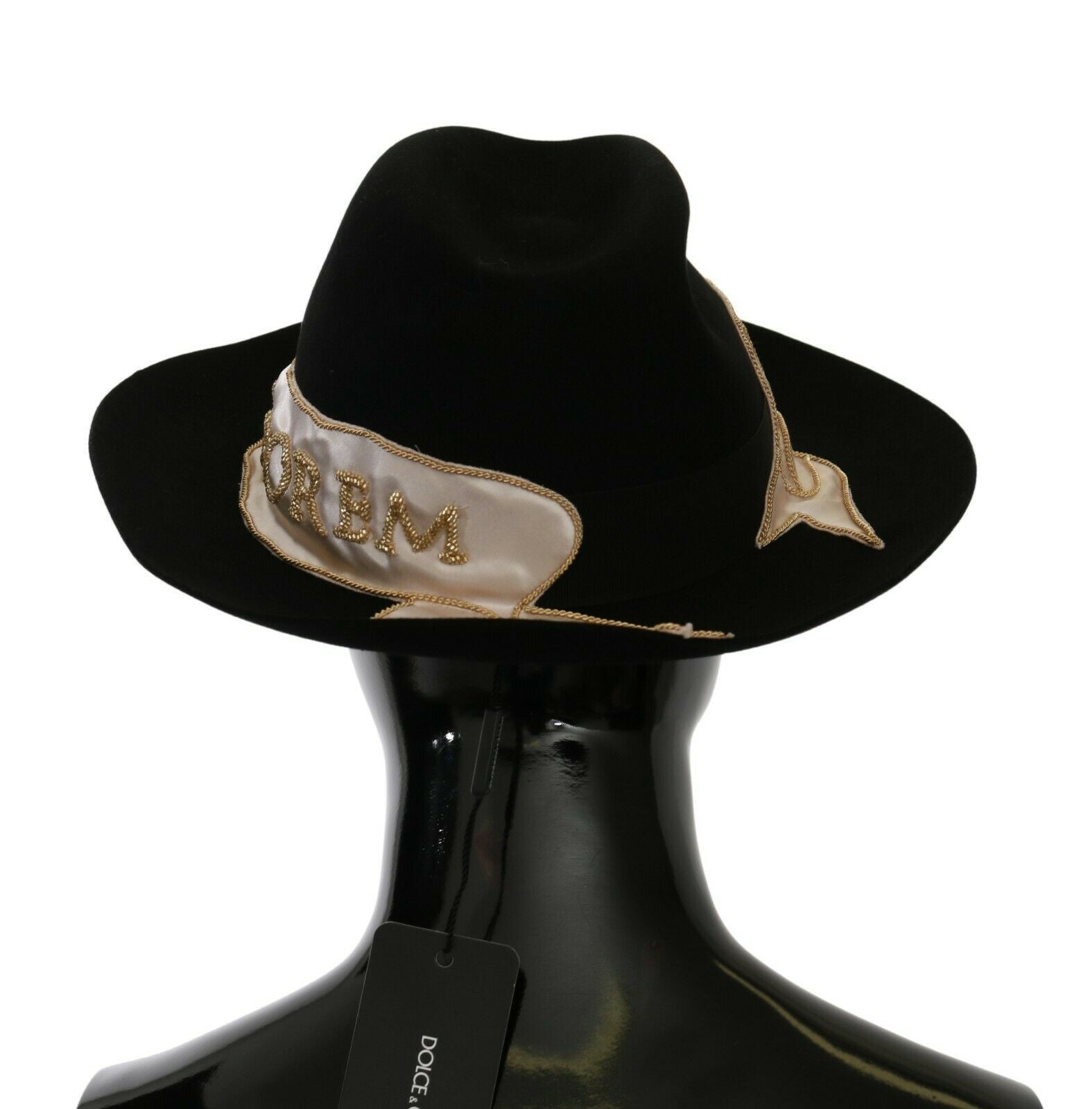 Elegant Black Lapin Wide Brim Panama Hat - ventzia