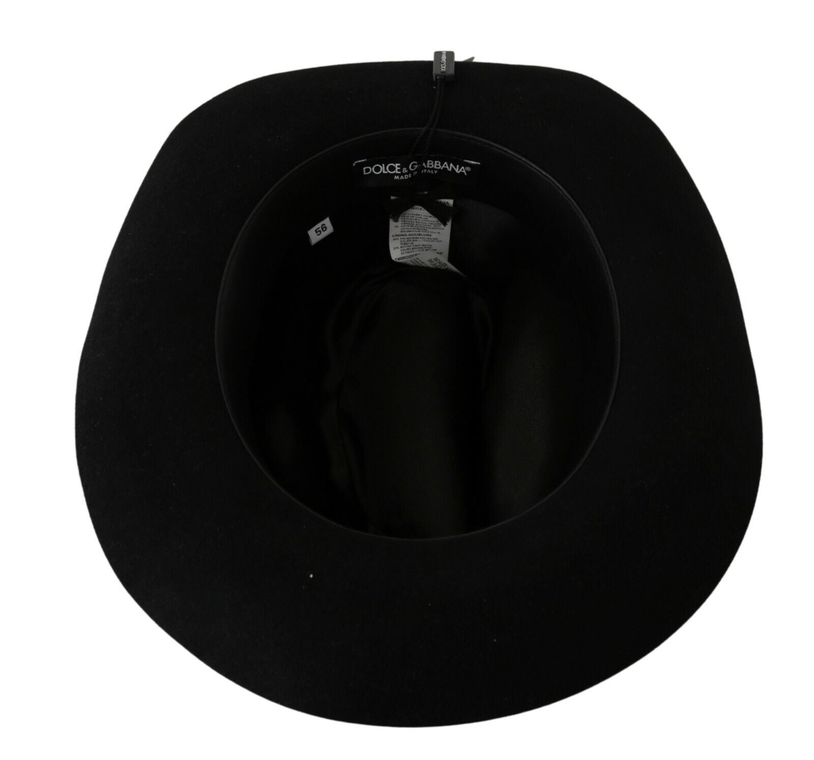 Elegant Black Lapin Wide Brim Panama Hat - ventzia