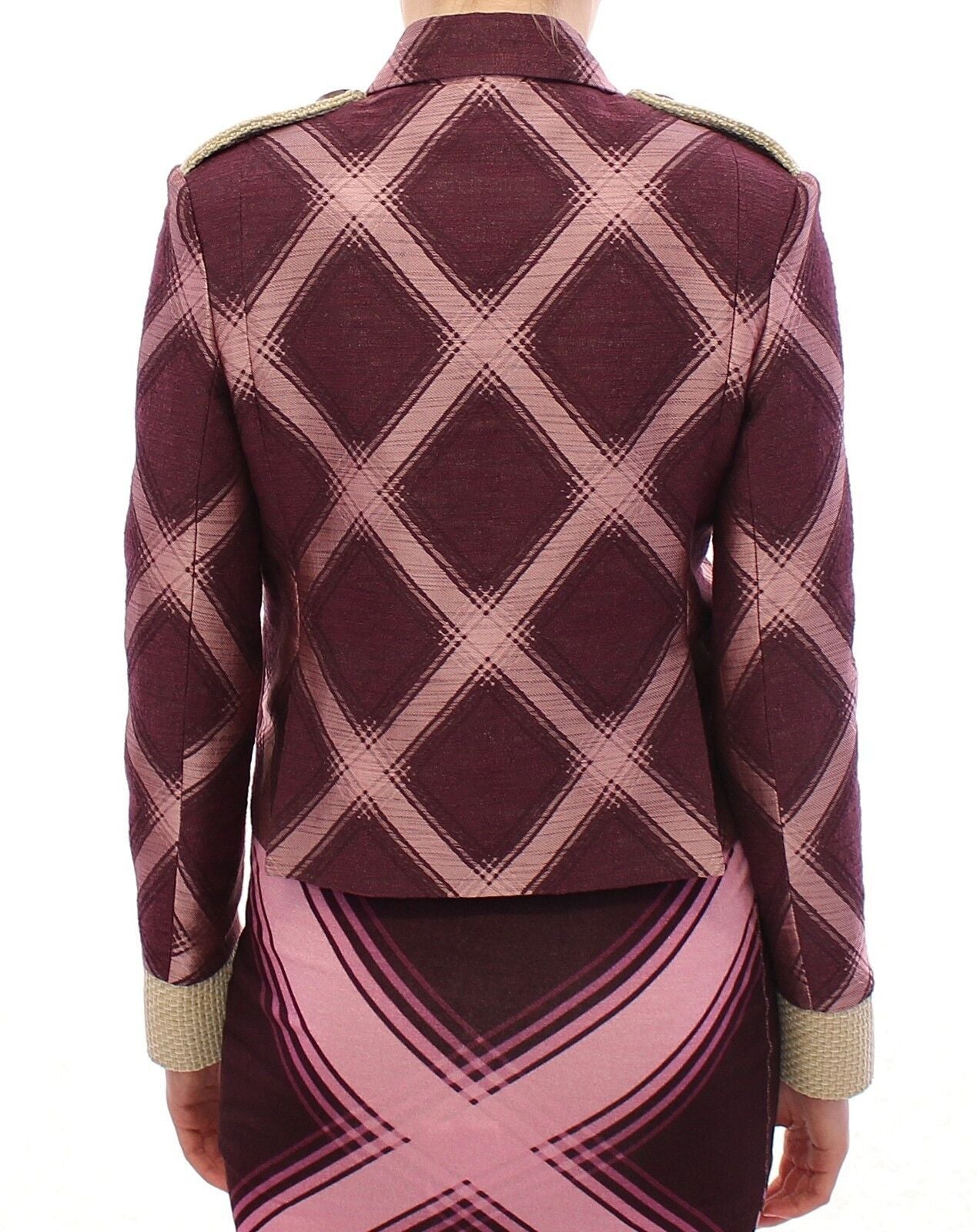 Elegant Multicolor Check Print Jacket - ventzia