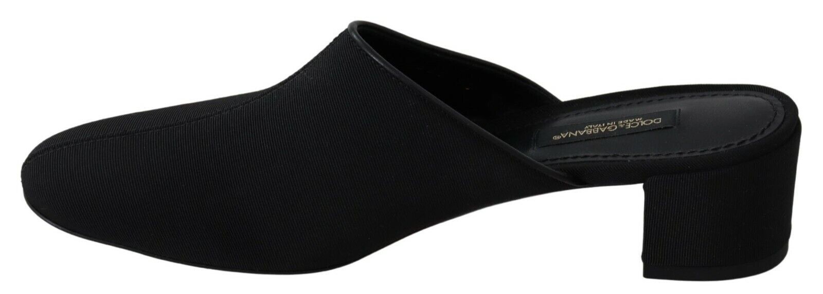 Chic Black Grosgrain Slide Sandals - ventzia