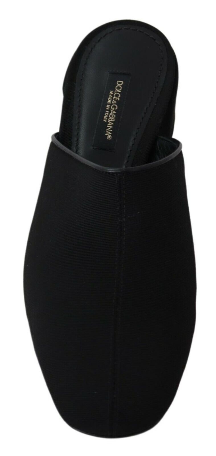 Chic Black Grosgrain Slide Sandals - ventzia