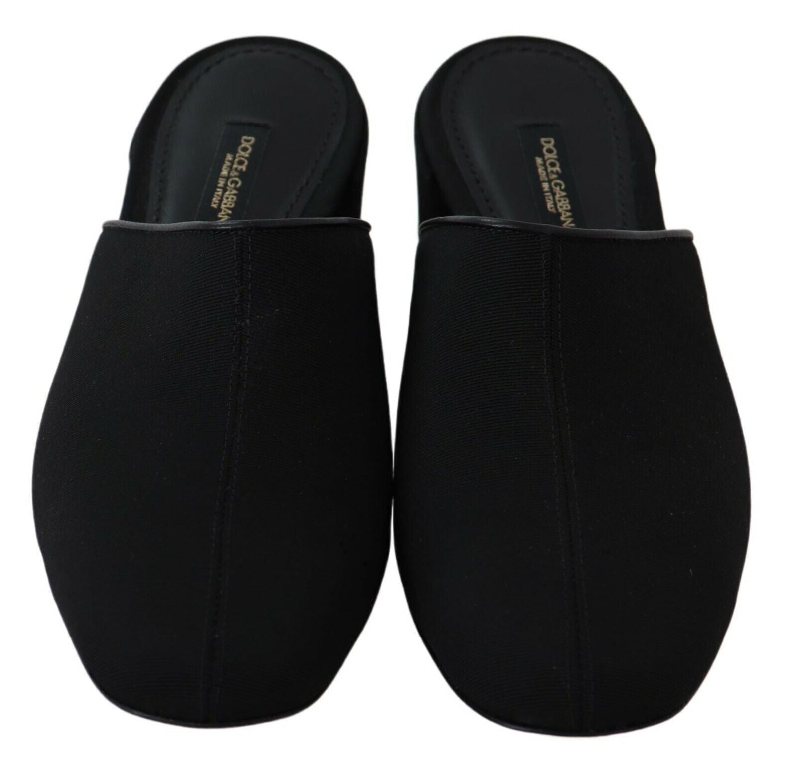 Chic Black Grosgrain Slide Sandals - ventzia