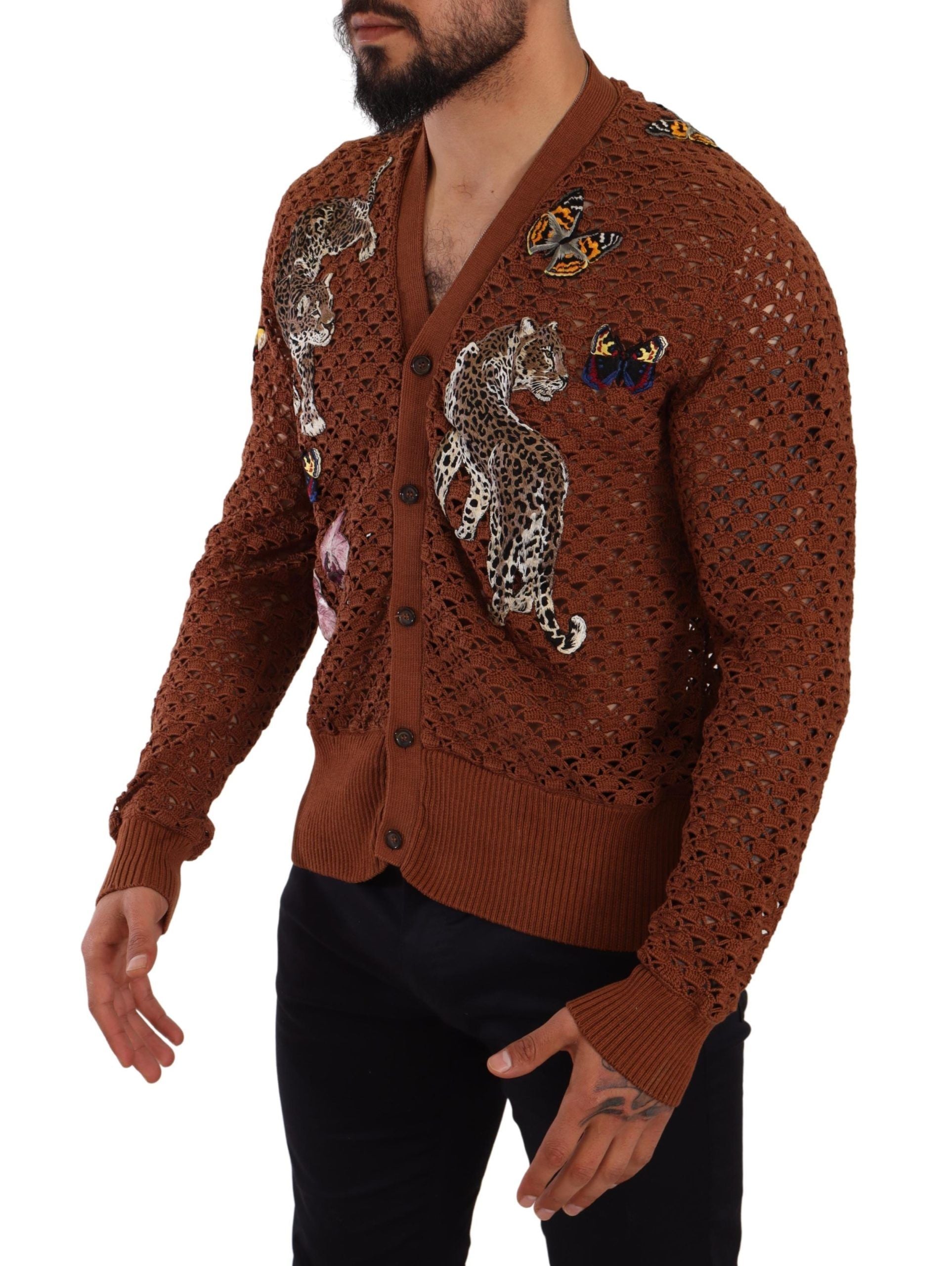 Refined Elegance Multicolor Embroidered Cardigan - ventzia