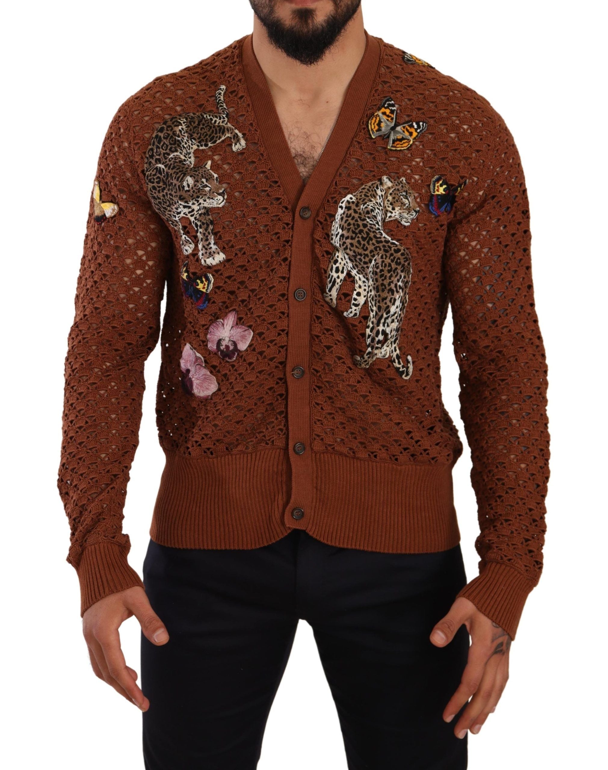 Refined Elegance Multicolor Embroidered Cardigan - ventzia