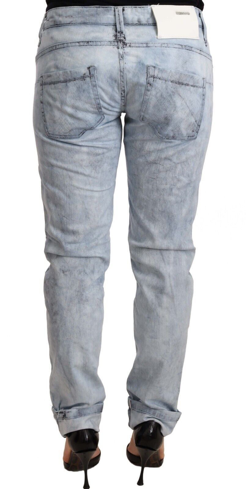 Chic Light Blue Push Up Denim Jeans - ventzia
