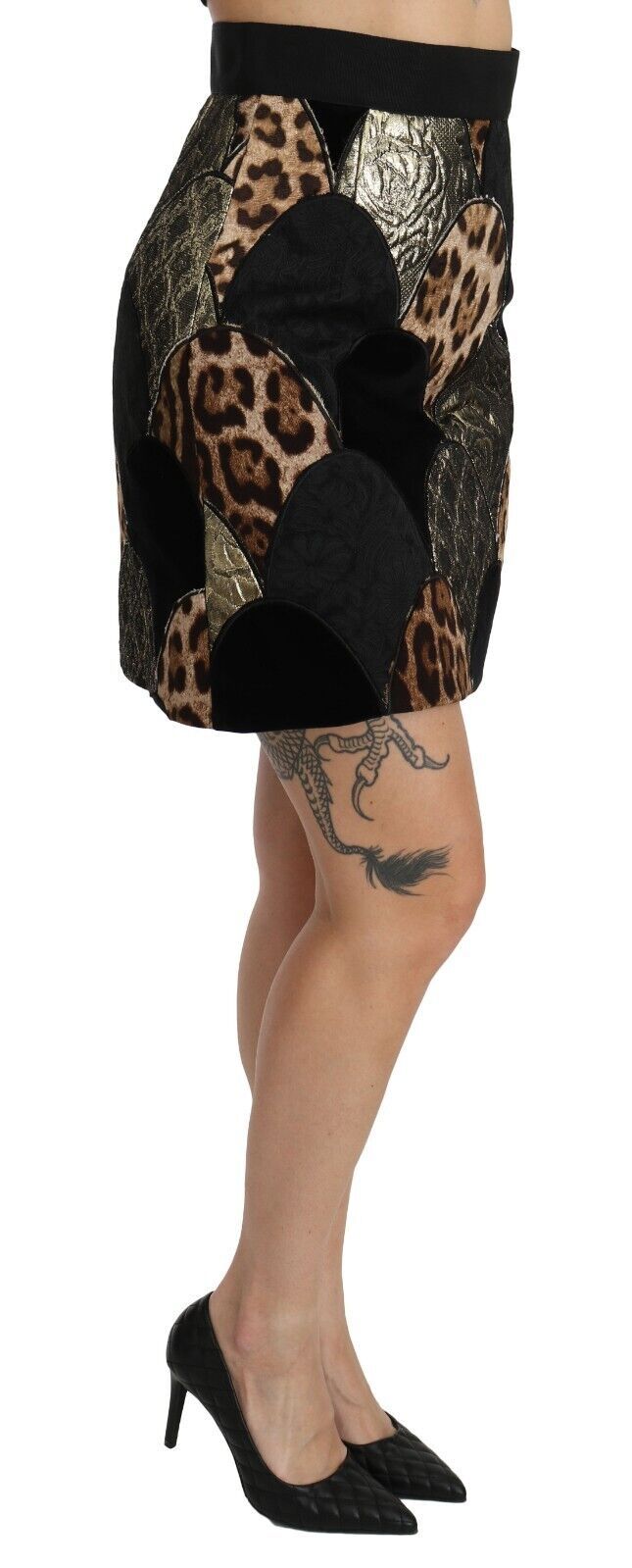 High-Waisted Leopard Print Skirt - ventzia