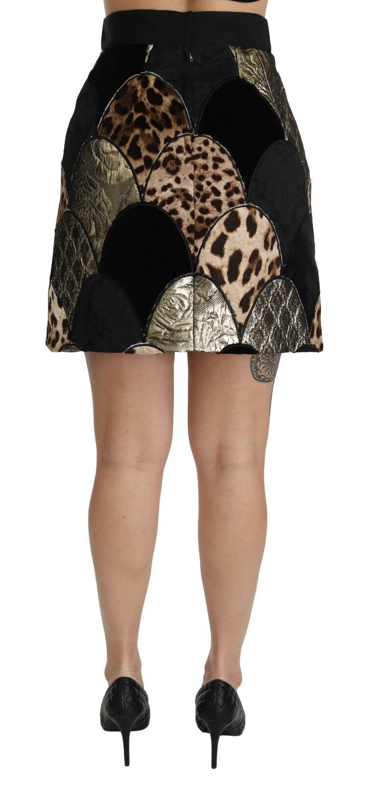 High-Waisted Leopard Print Skirt - ventzia