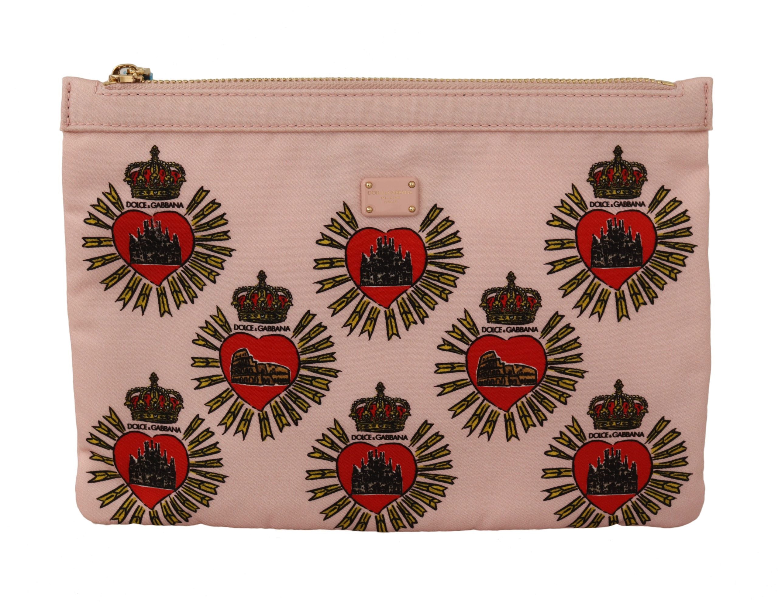 Elegant Pink Heart Clutch Wallet - ventzia