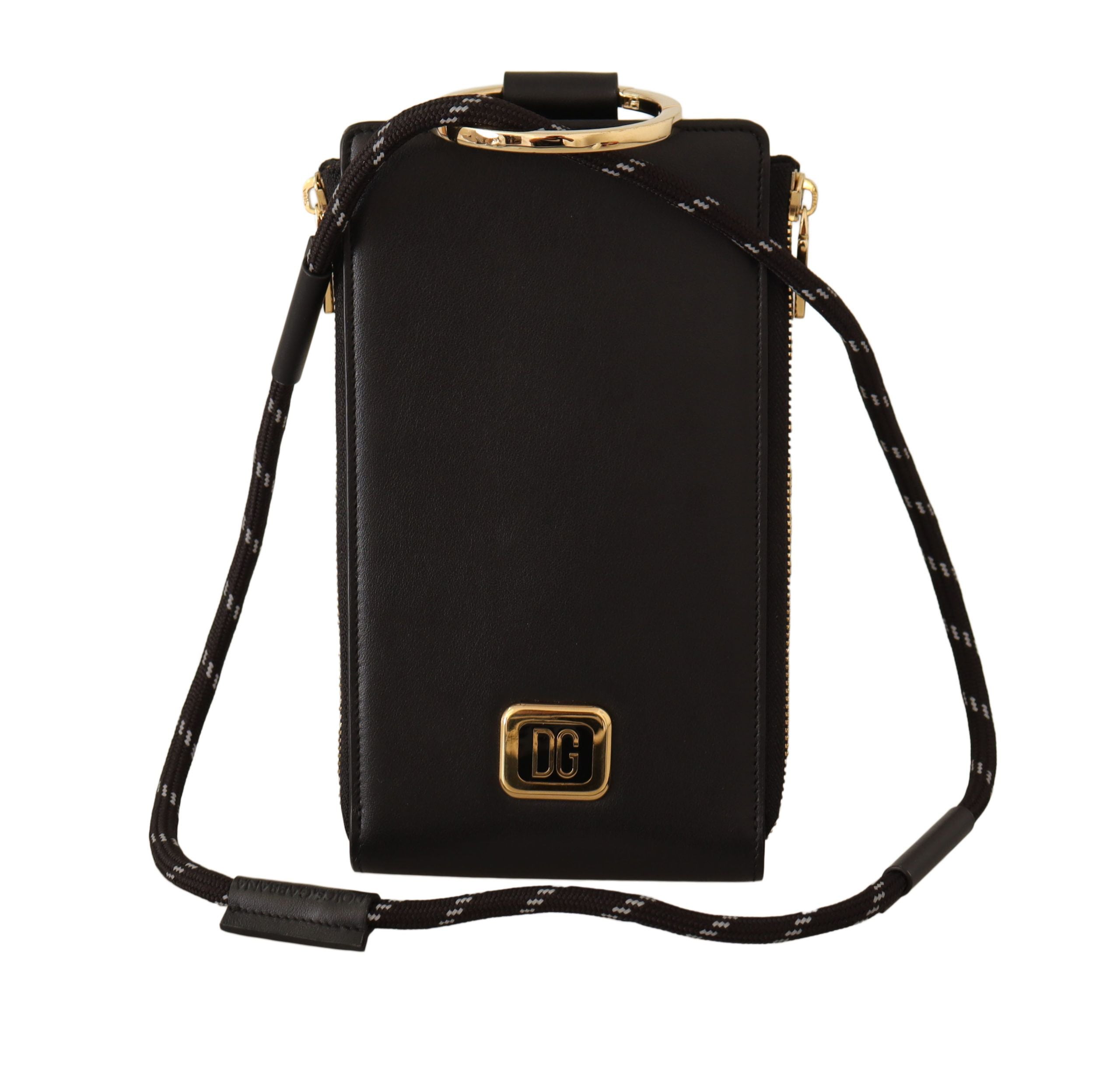 Elegant Black Leather Strapped Wallet - ventzia