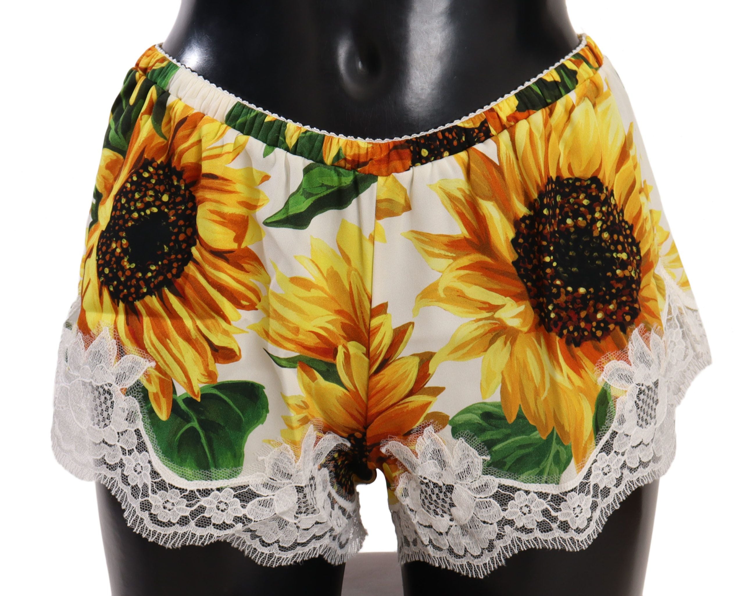 Sunflower Lace Lingerie Shorts - Silk Blend - ventzia