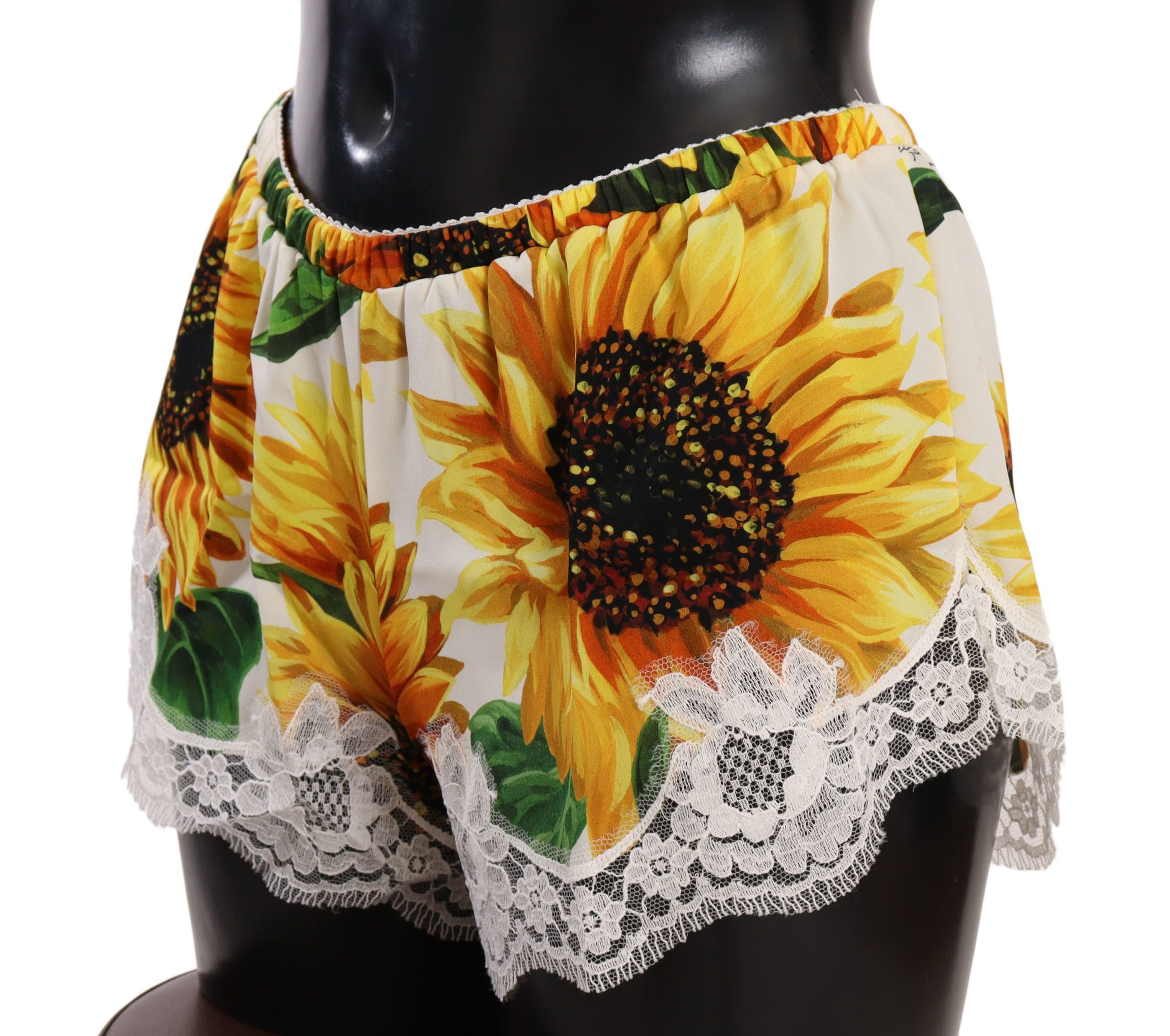 Sunflower Lace Lingerie Shorts - Silk Blend - ventzia