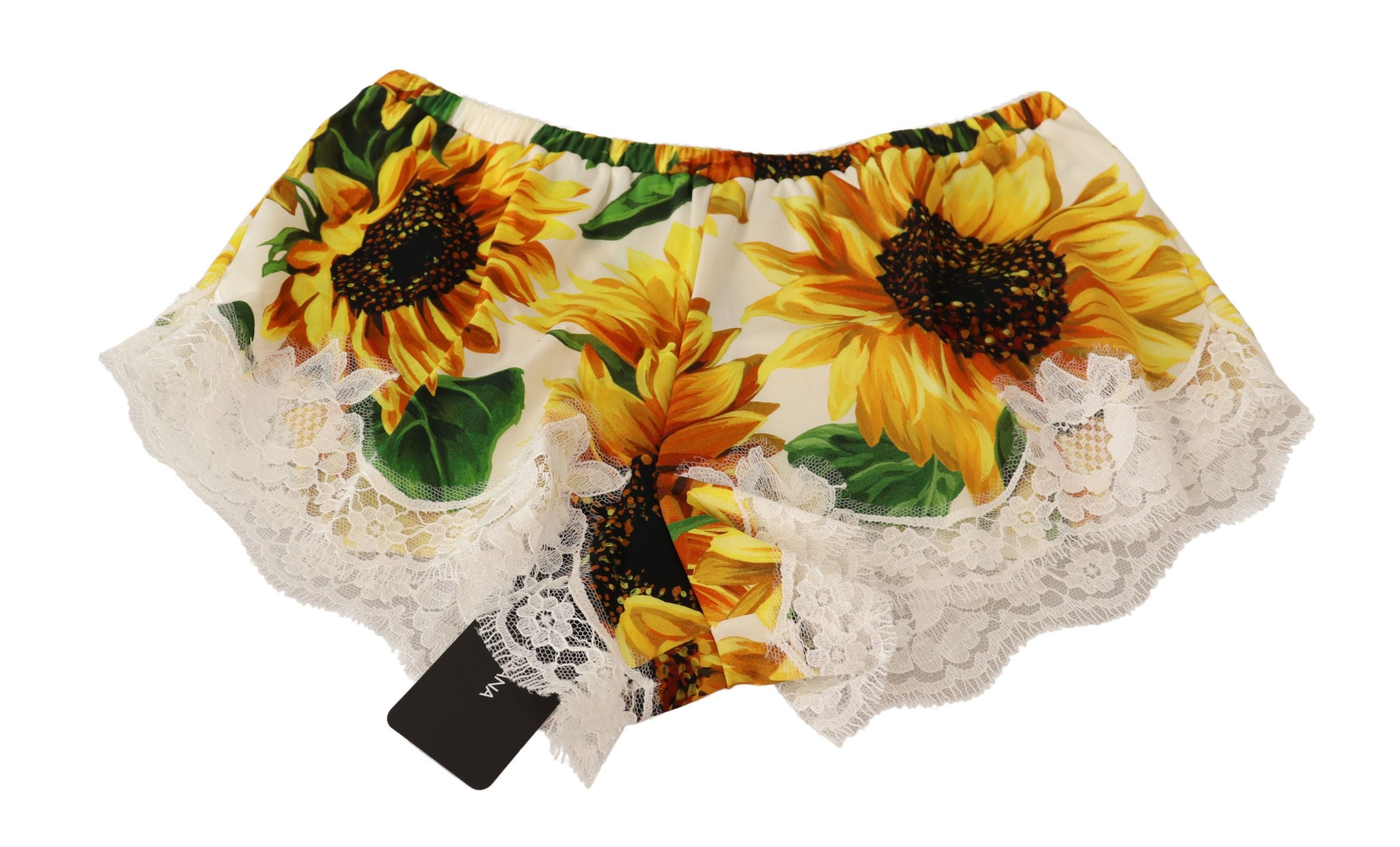 Sunflower Lace Lingerie Shorts - Silk Blend - ventzia