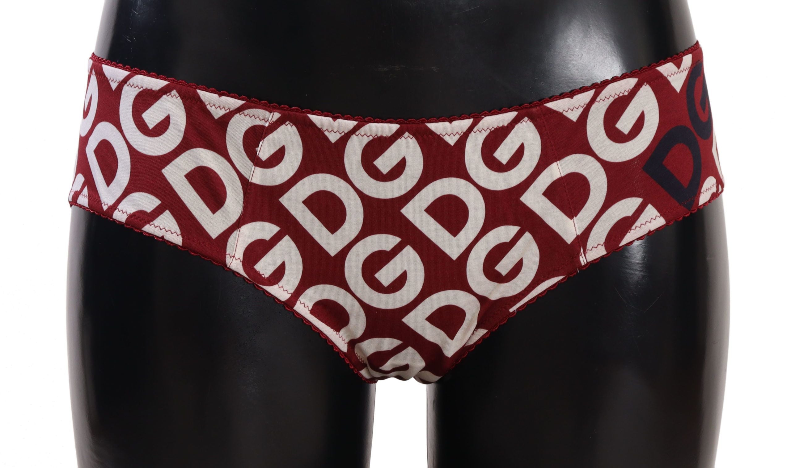 Chic Maroon White Logo Swim Bottoms - ventzia