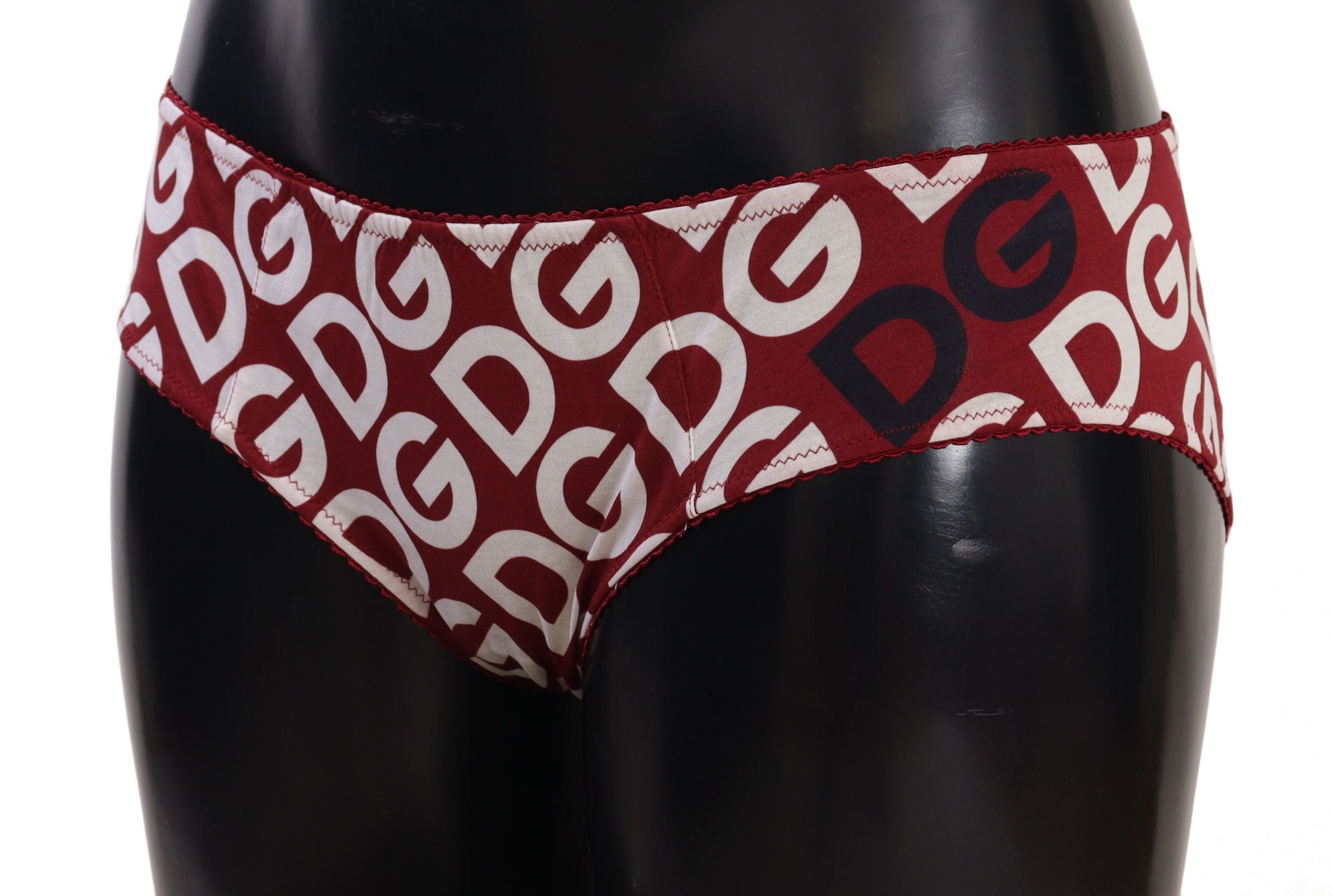 Chic Maroon White Logo Swim Bottoms - ventzia