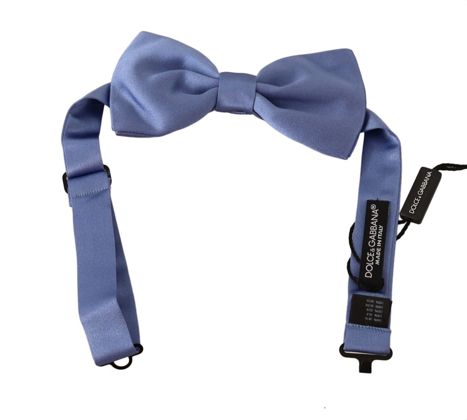 Elegant Purple Silk Bow Tie - ventzia