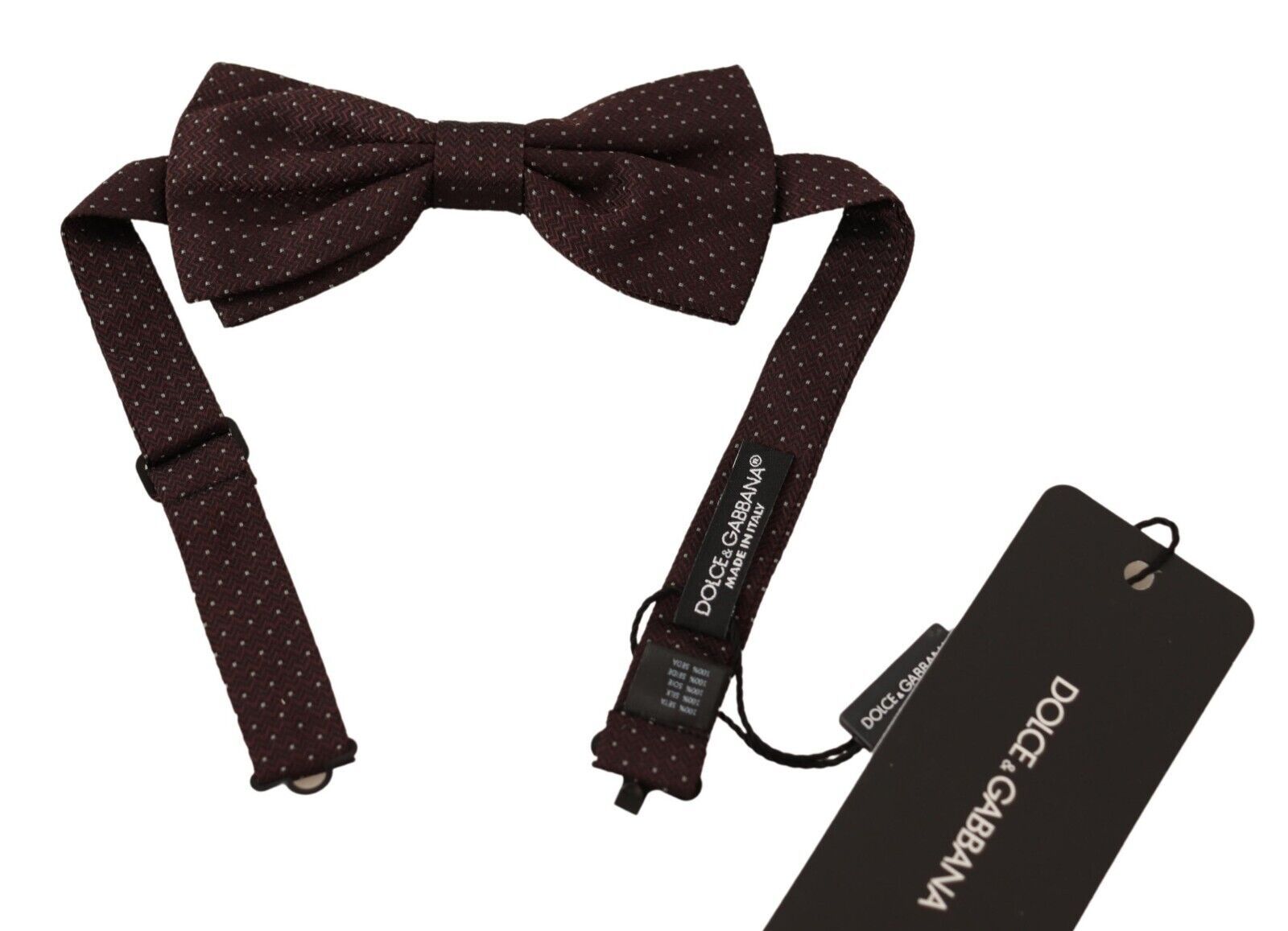 Elegant Brown Dot Pattern Silk Bow Tie - ventzia