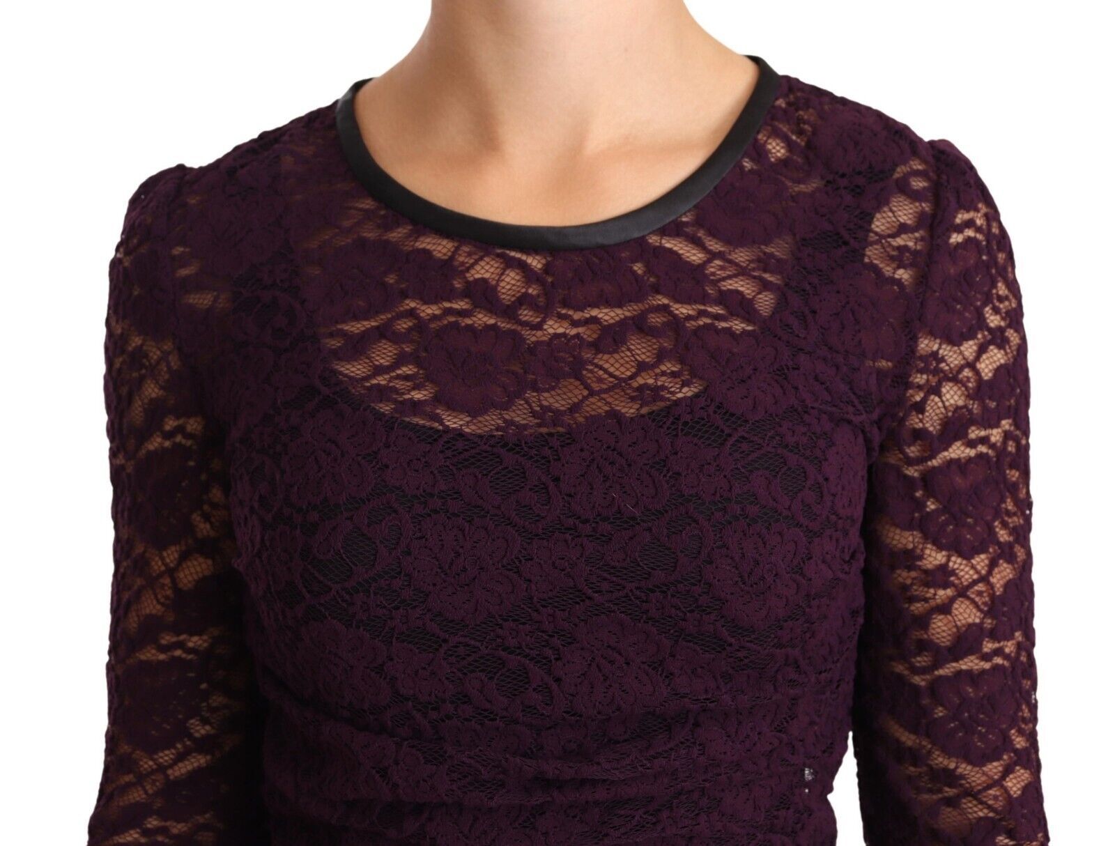 Elegant Sheer Lace Long Sleeve Blouse - ventzia