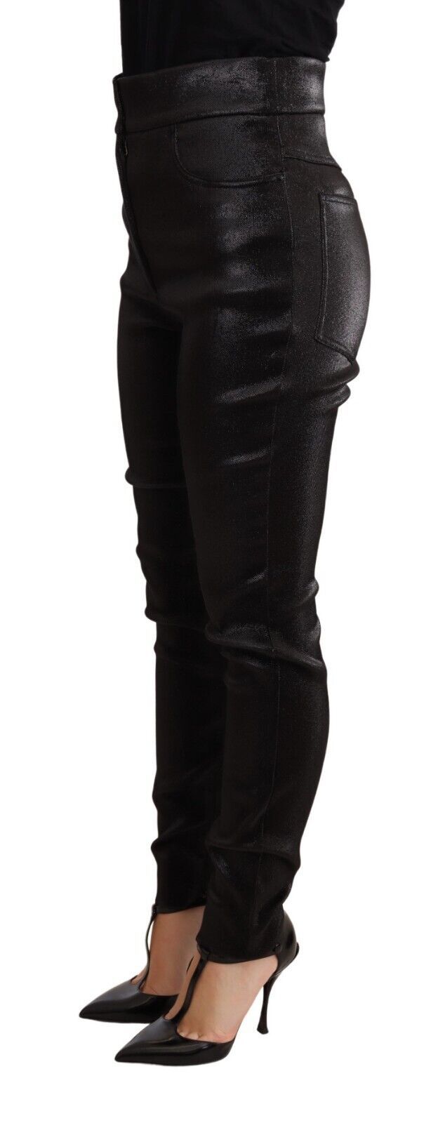 Elegant Slim Fit Shimmer Cropped Pants - ventzia
