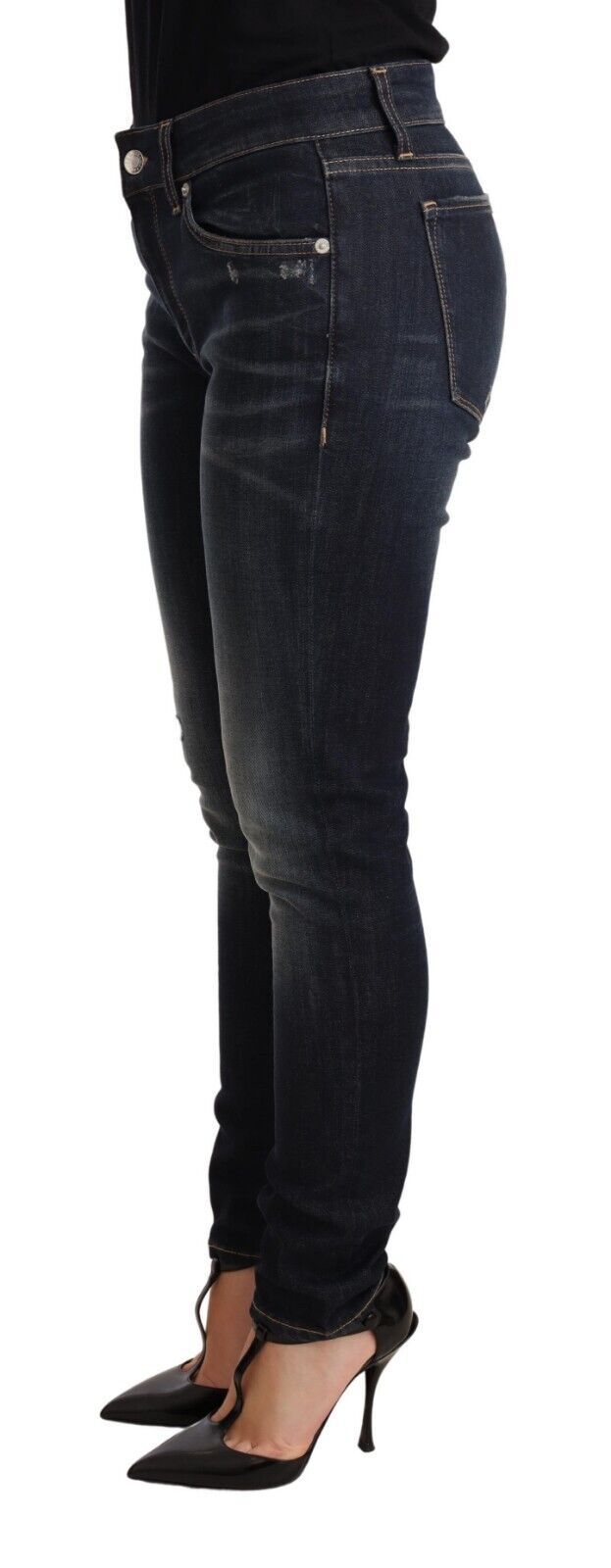 Chic Blue Slim Skinny Jeans - ventzia
