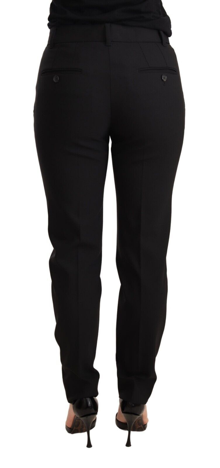 Elegant Tapered Virgin Wool Trousers - ventzia