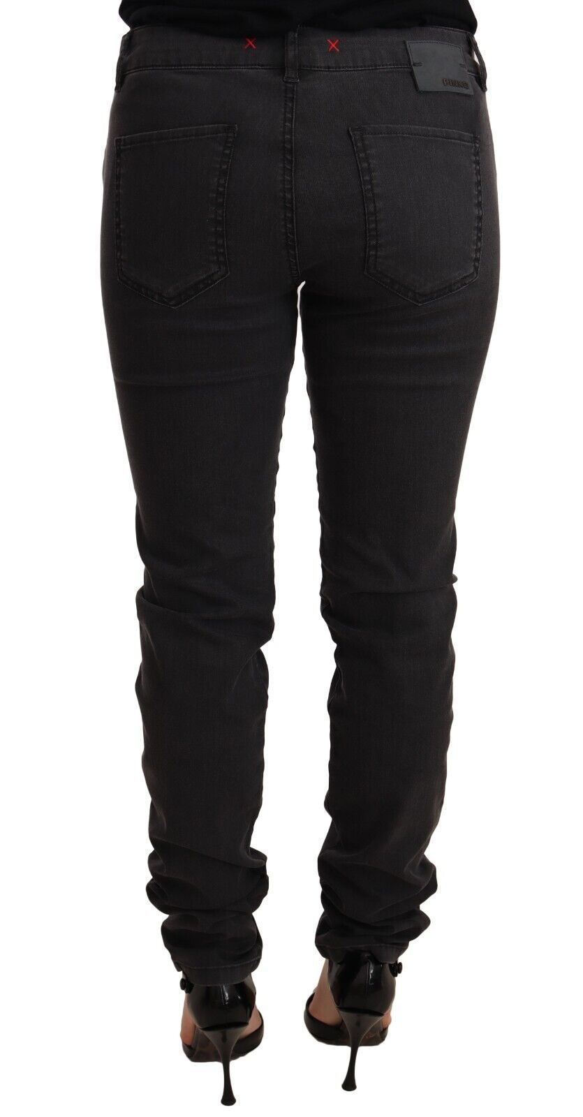 Chic Mid Waist Skinny Black Denim - ventzia